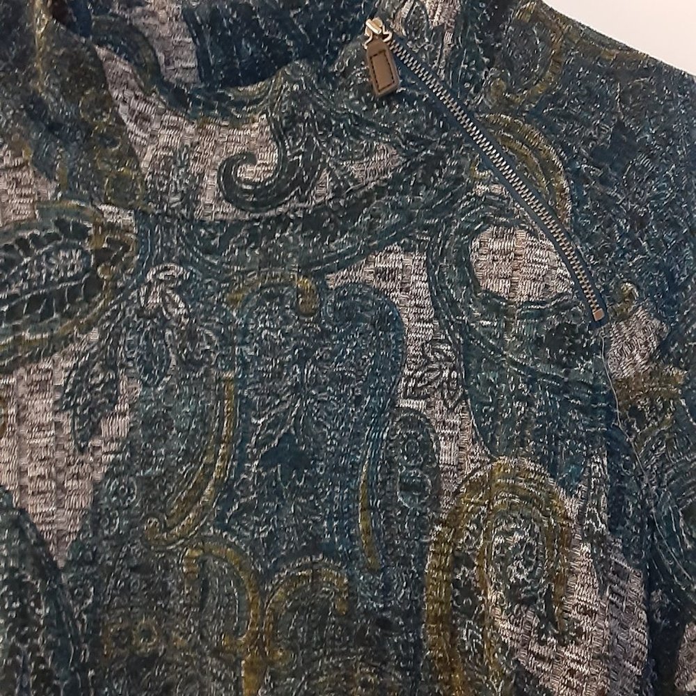 Susan Graver Weekend Printed Ribbed Knit Mock-Neck Tunic - Picture 5 of 5
